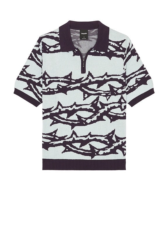 Fantasies Knit Polo in Light Blue