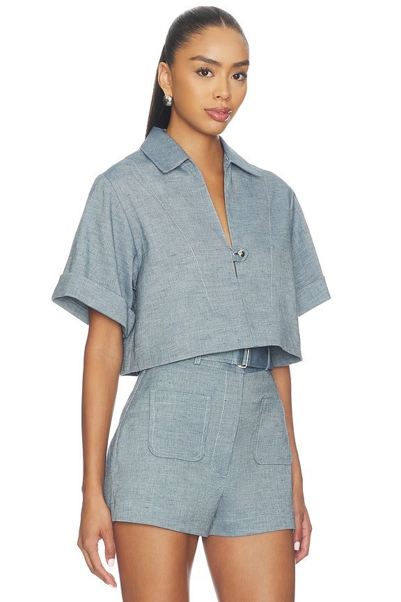 Popover Shirt in Denim