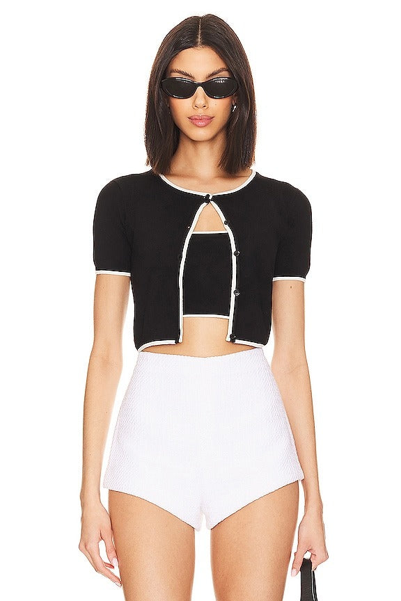 Amy Cardi Set in Black