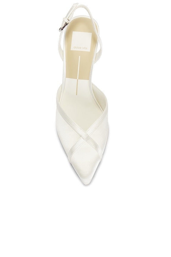 Elaya Slingback Pump in Soft White