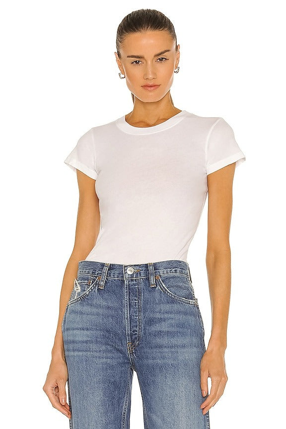 Crew Neck Tee in White