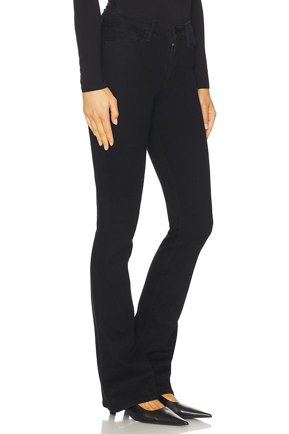 Barbara High Waist Bootcut Jeans in Black