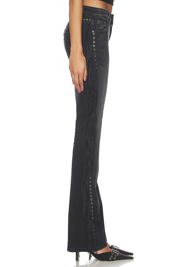Fringe Bootcut Jean in Black Wash