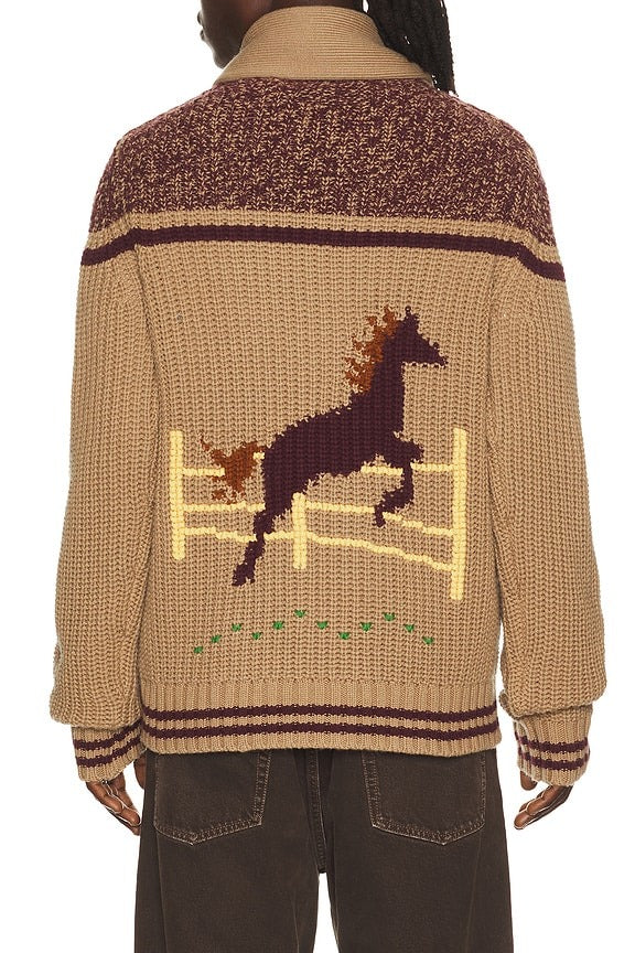 Rodeo Cardigan in Camel Combo