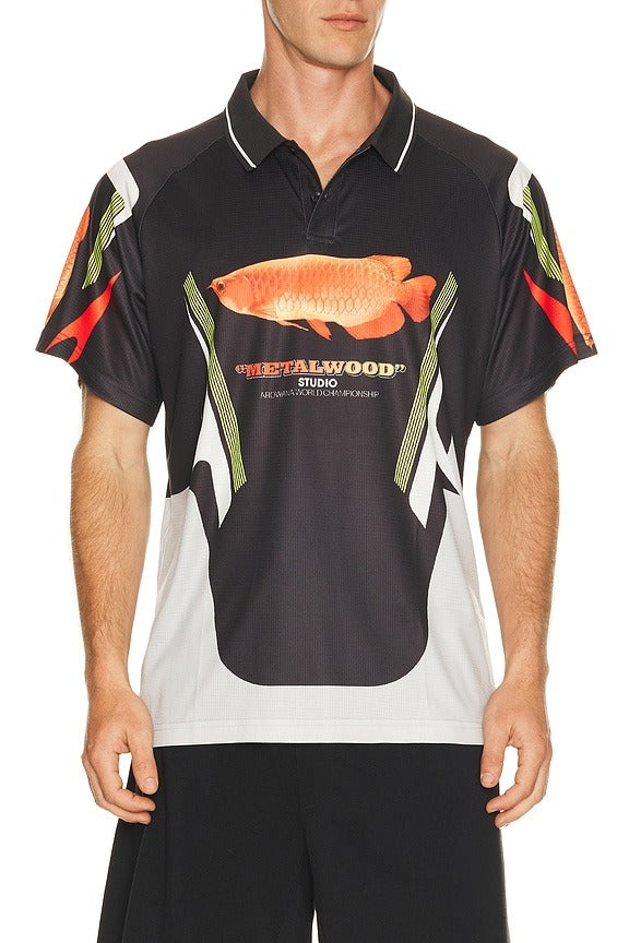 Arowana Sport Polo in Black