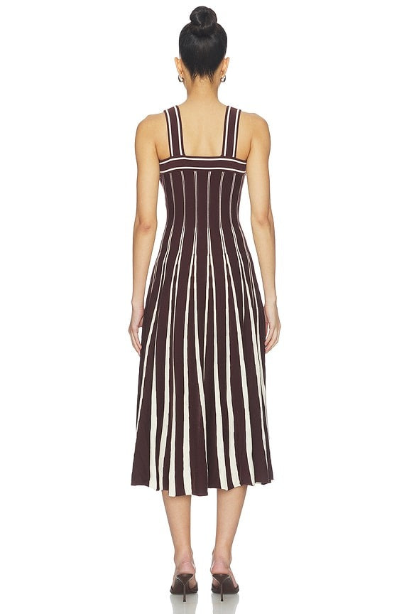 Marlen Dress in Brown Cream