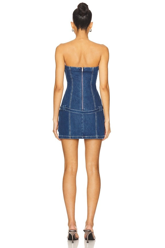 Renae Mini Dress in Blue