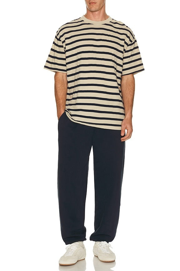 Enzo Striped Tee in Bisque