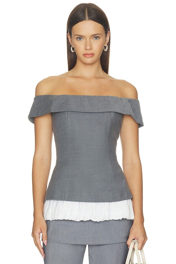 Ivy Top in Grey