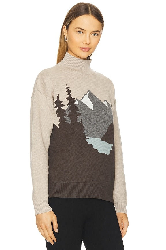 Simran Mock Neck Sweater in Stone