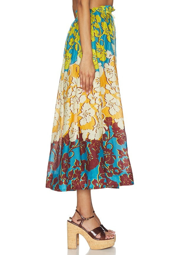 Splice Midi Skirt in Multi