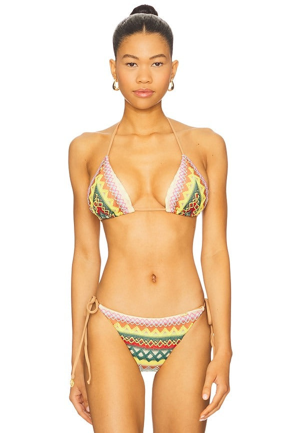 Triangle Bikini Top in Multicolor