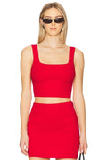 Sarita Knit Tank Top in Deep Red