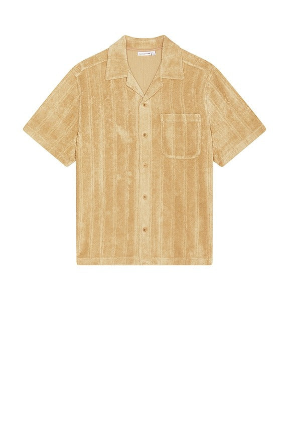 Ted Stripe Terry Shirt in KELP