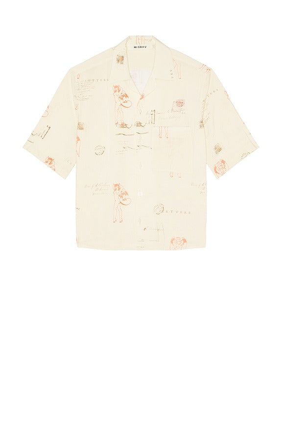 Devil & Angel Postcard Shirt in Multi