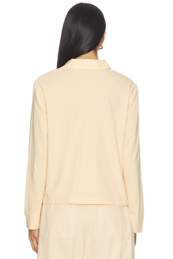 Margo Long Sleeve Polo in Butter