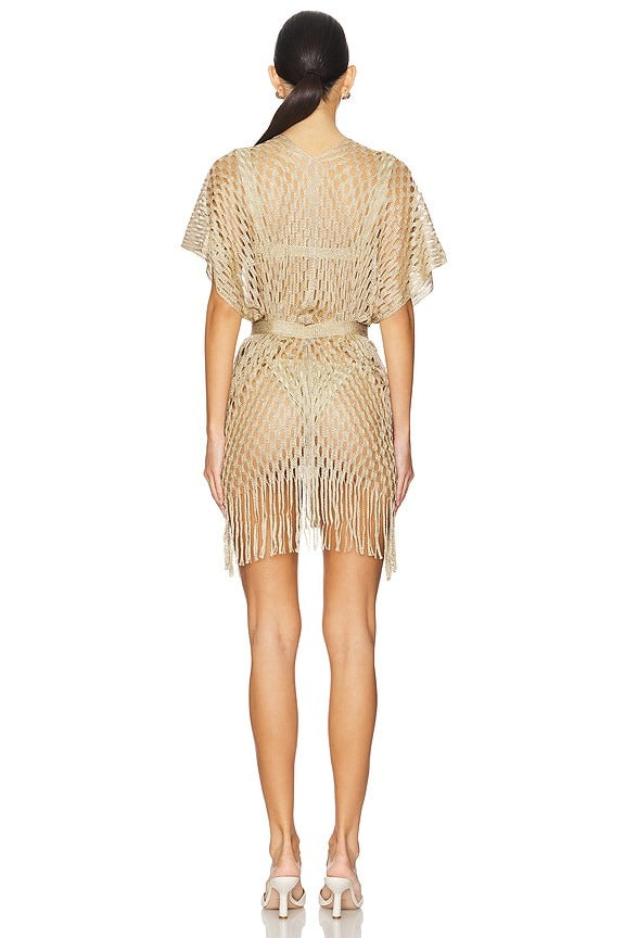 Short Caftan in Gold