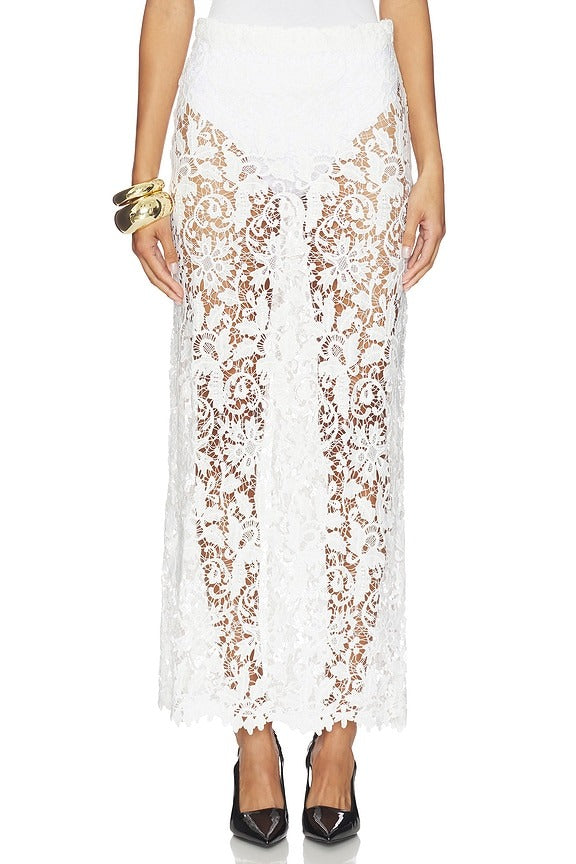 Juliet Lace Skirt in White