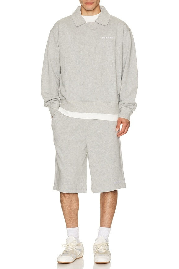 Oversized Dias Sweatshirt in Grey Marl