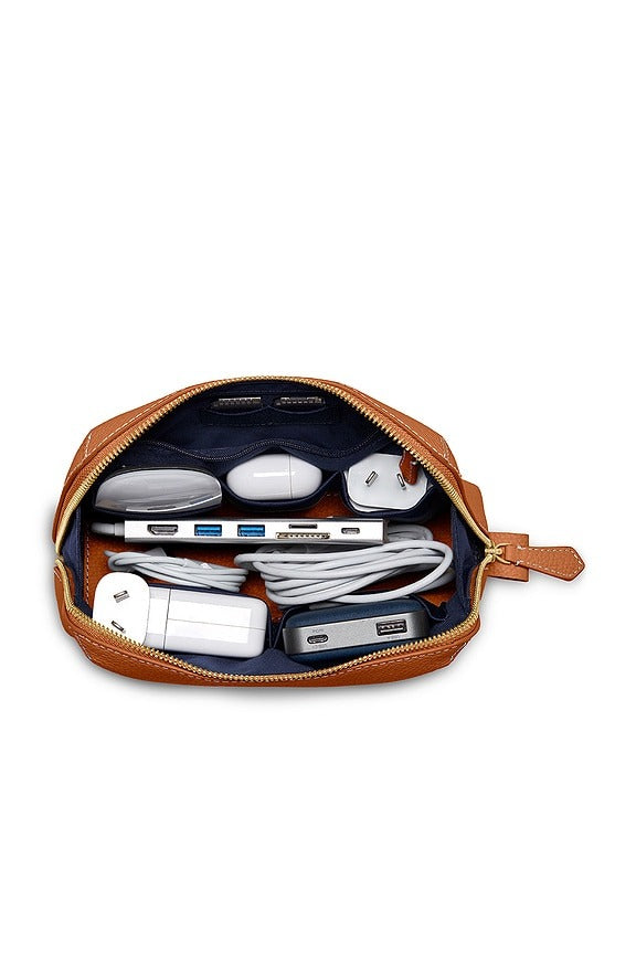 Tech Pouch in Pecan Brown