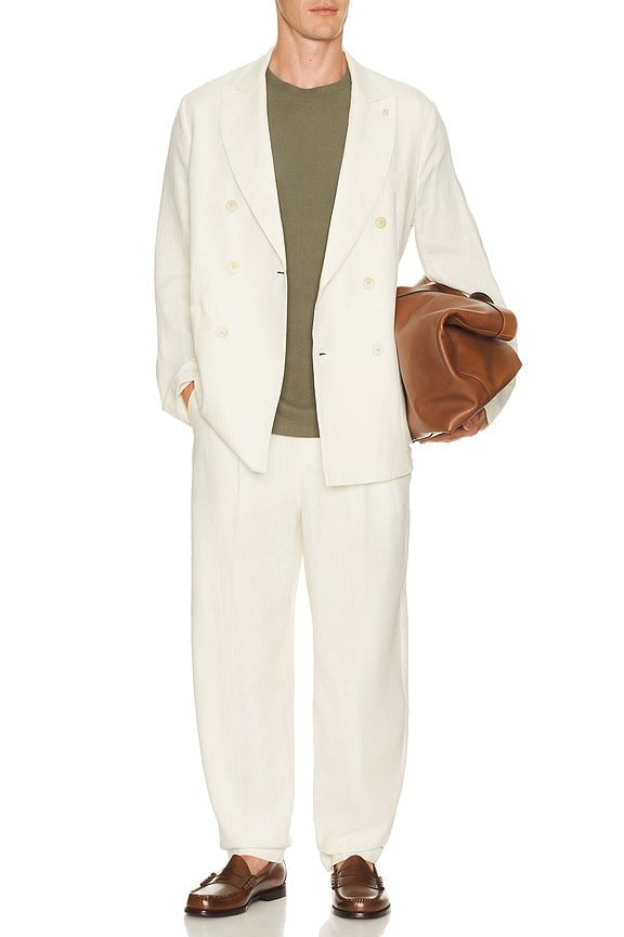 Certo Double Breasted Blazer in Off White