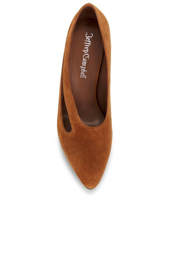 Managed Pump in Dark Tan Suede