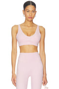 Sports Bra in Pink & Cream