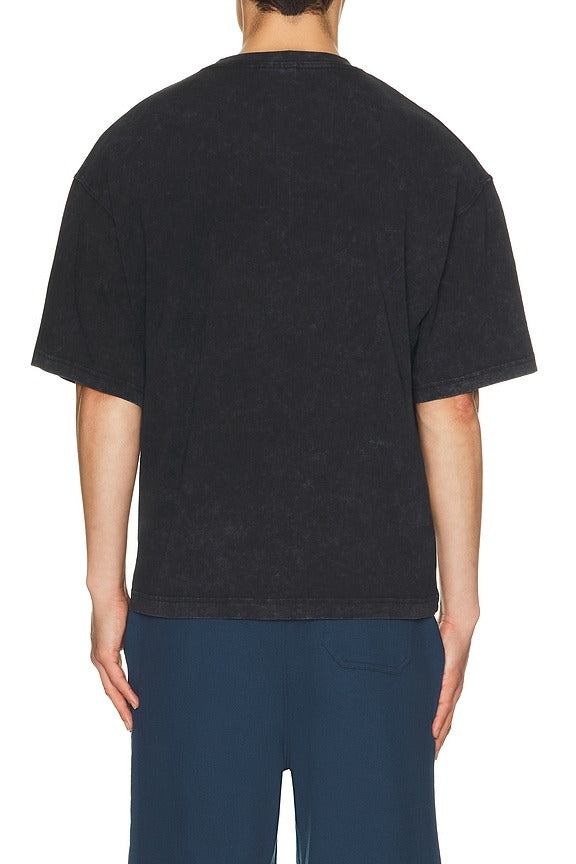 Shield Helmet Short Sleeve T-Shirt in Washed Black
