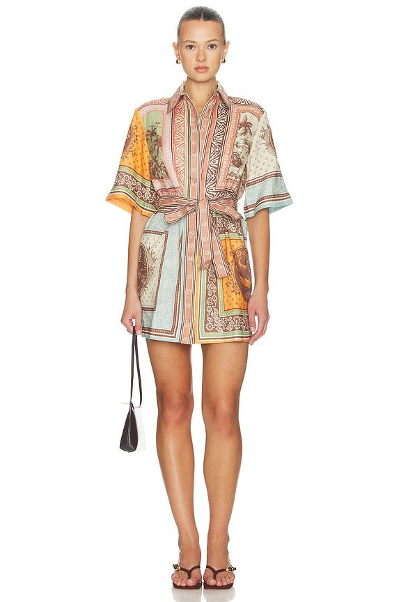Alberta Mini Dress in Multi