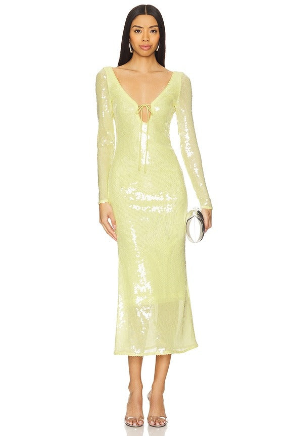 Verona Maxi Dress in Canary Yellow