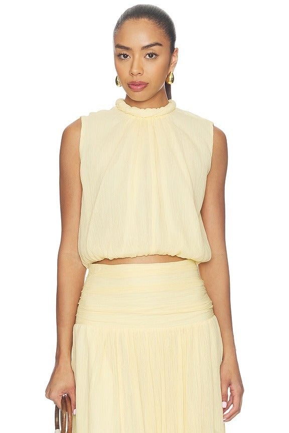 Leora Top in Butter Yellow