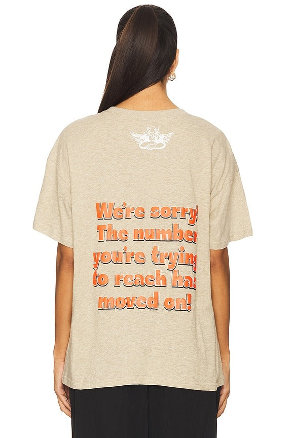 1-800-manhunt Heather Bf Tshirt in Tan