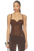 Christina Corset Top in Brown