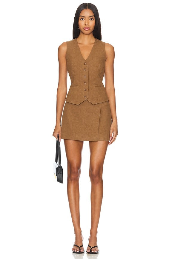 Kaiko Skirt in Dark Khaki