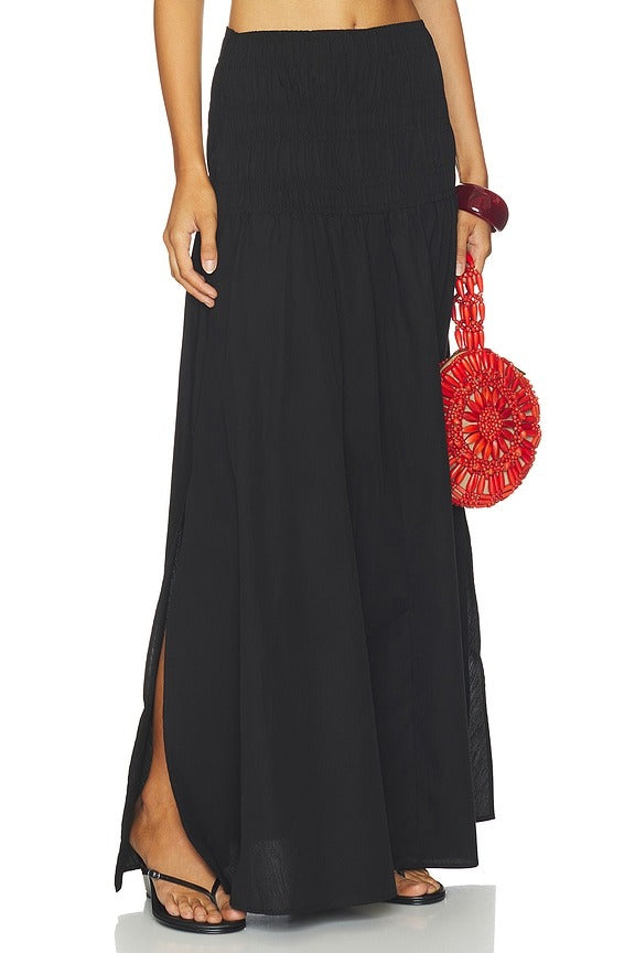 Gathered Skirt in Black