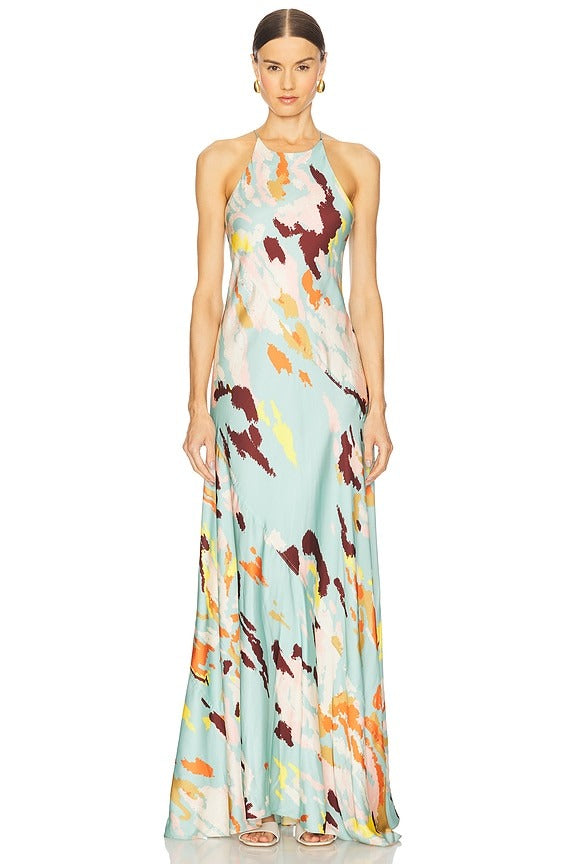Sybil Dress in Mint Multi