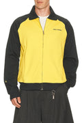 Dias Stacked Colour Blocking Track Jacket in Yellow & Navy