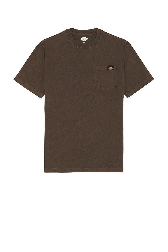 Heavy Weight Pocket Tee in Dark Brown