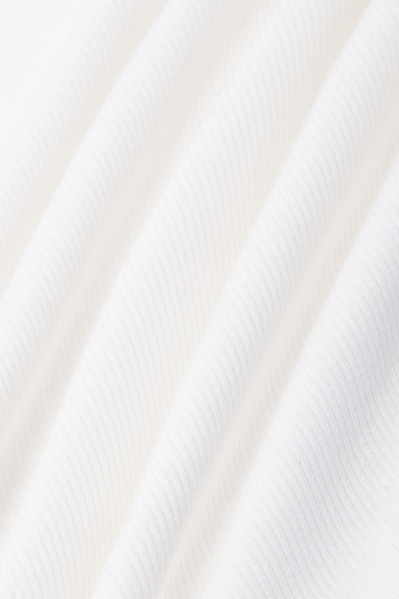 Cropped Racer Tank in White