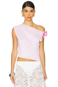Dare To Drape Top in Pink Flower