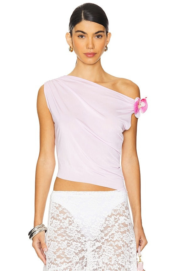 Dare To Drape Top in Pink Flower