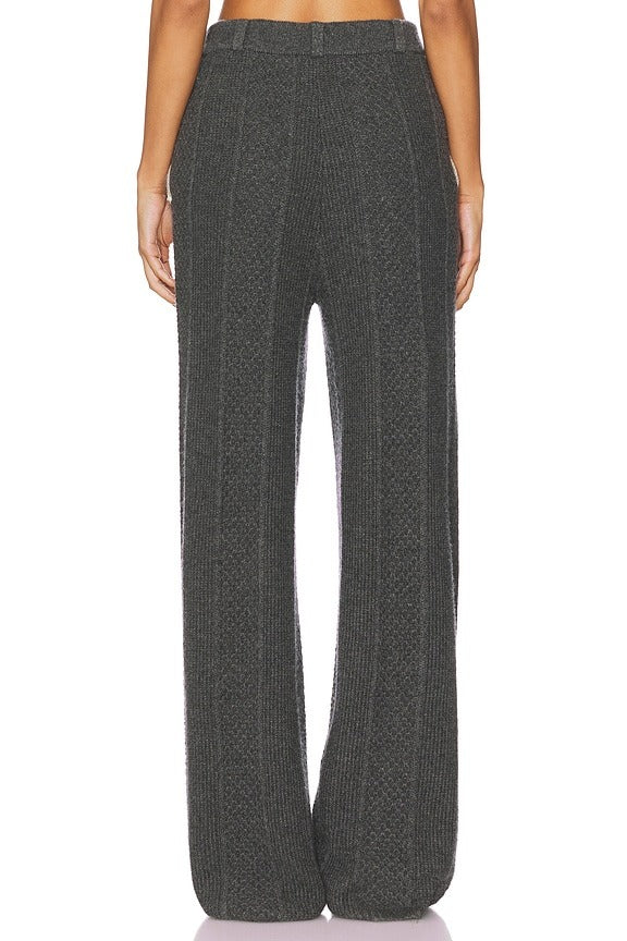 Tailored Cable Trouser in Charcoal