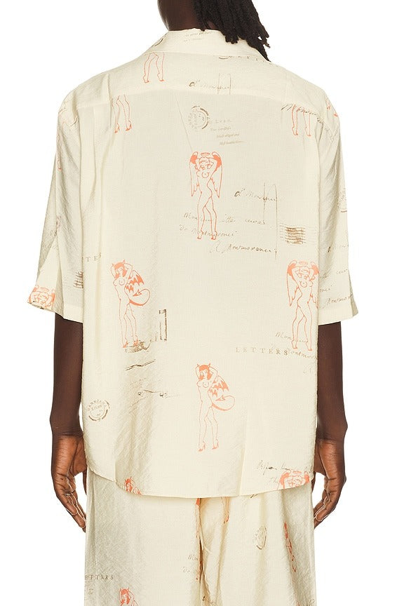 Devil & Angel Postcard Shirt in Multi