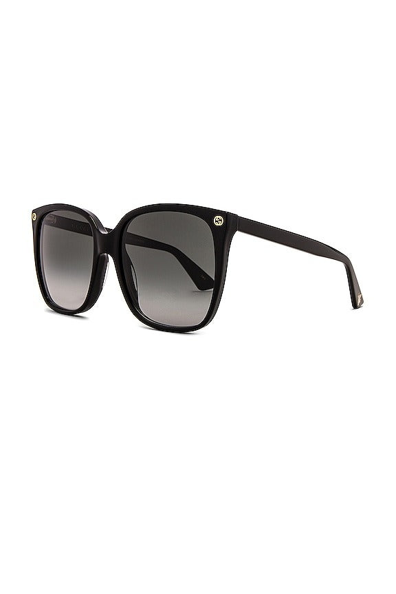 Light Acetate Cat Eye Sunglasses in Black
