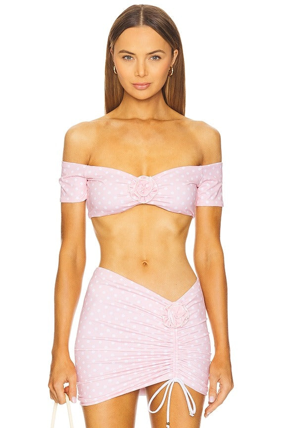 Stefan Top in Peach Polka
