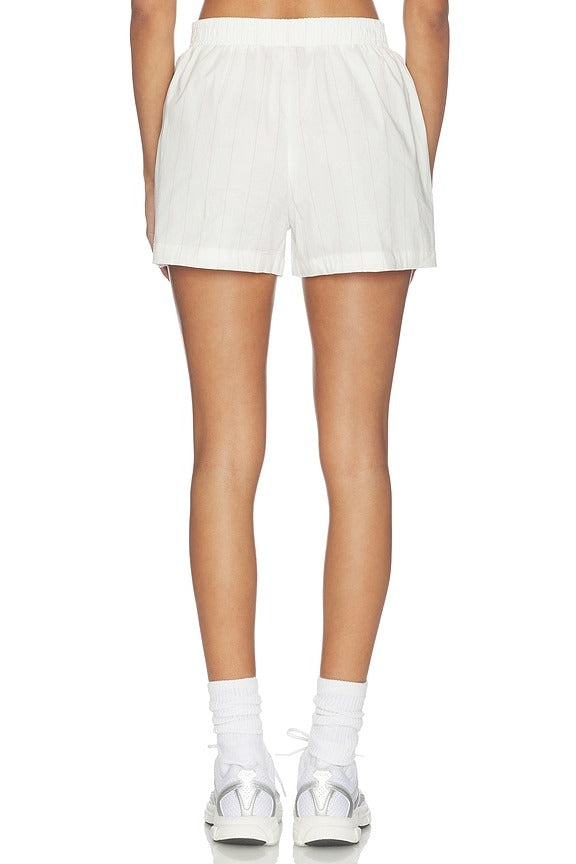Boyfriend Boxer Short in White & Blush
