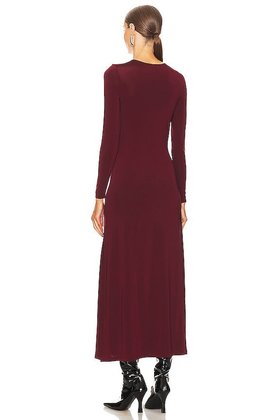 Katlyn Maxi Dress in Winter Orchid Red