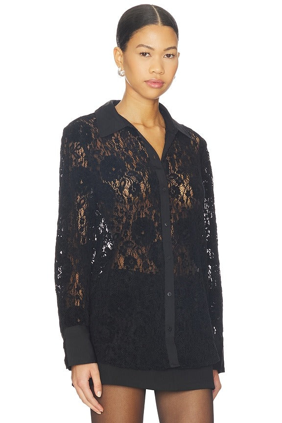 Faith Button Down in Black