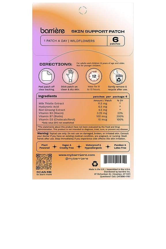 Skin Support Patch 6 Pack in Wildflowers