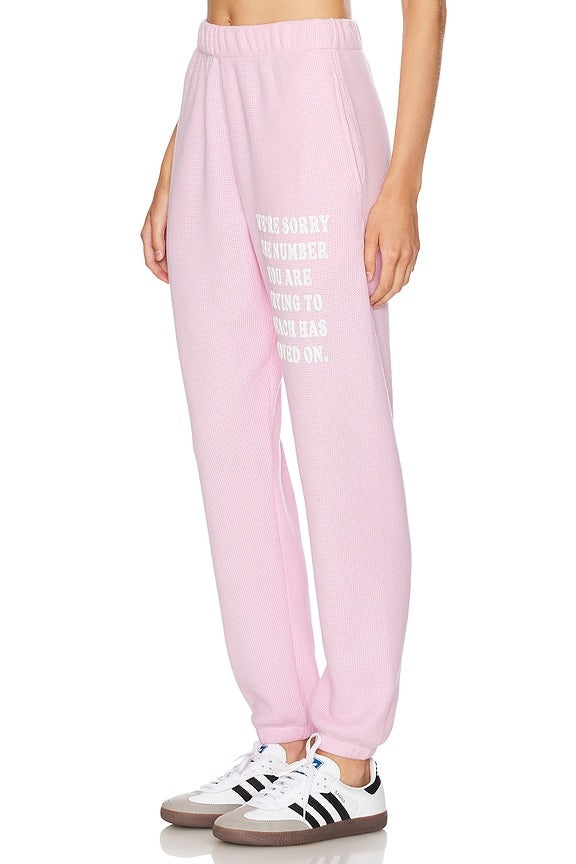 1-800 Revamped Mac Slim Sweatpants in Pink